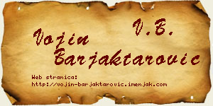Vojin Barjaktarović vizit kartica